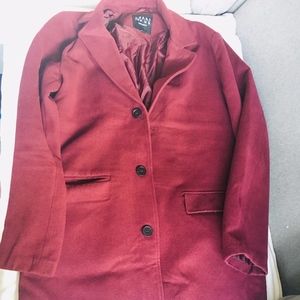 Burgundy Trench Coat